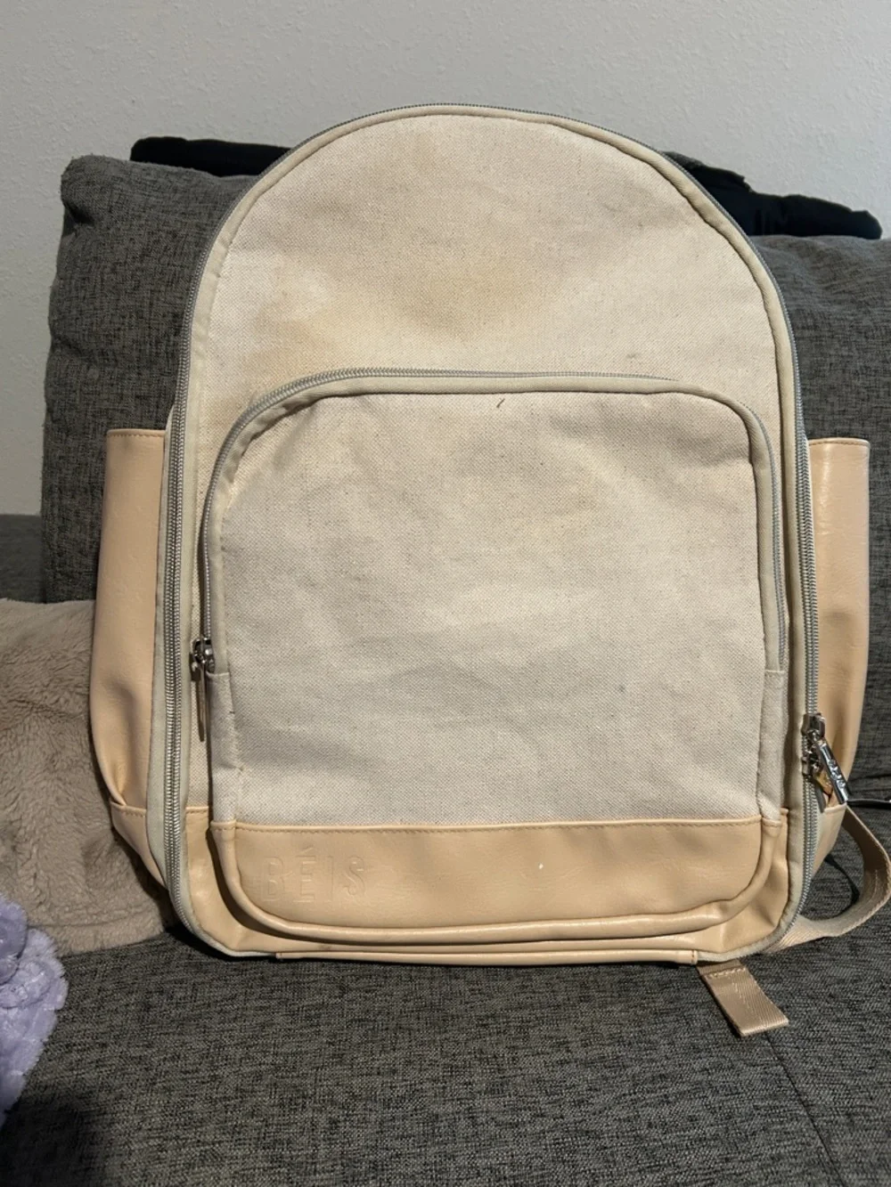 BEIS | Bags | Beis The Travel Backpack In Beige | Poshmark display picture 3